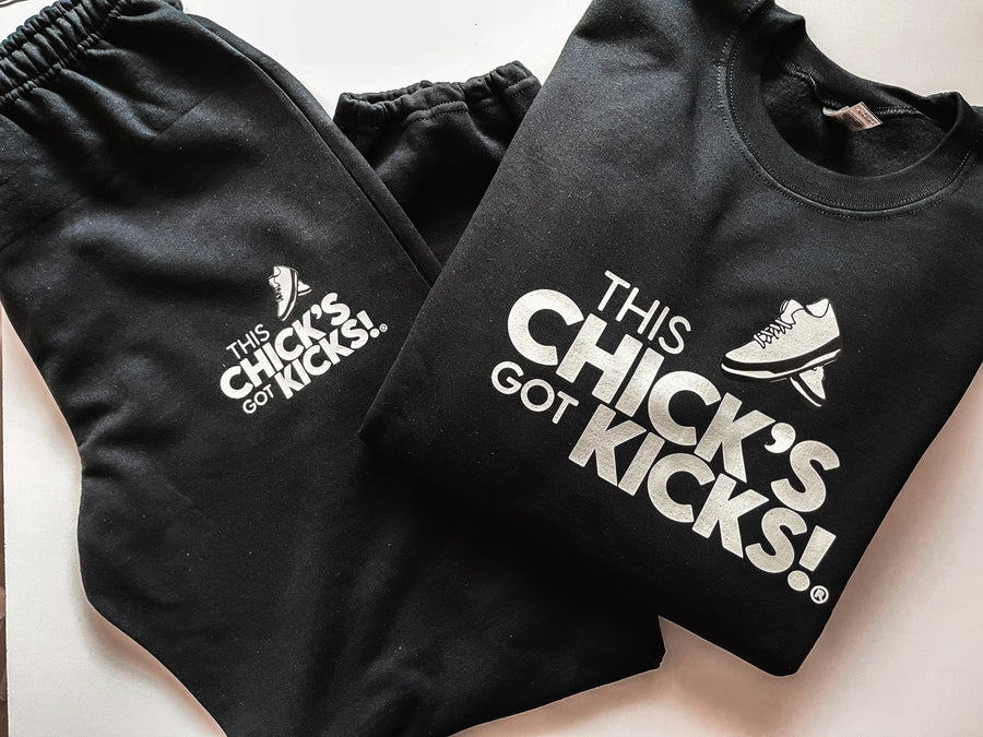 THIS CHICK'S GOT KICKS!®️ Sweatsuit Black